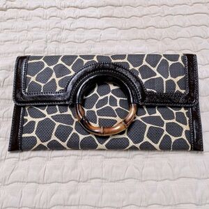 Banana Republic giraffe print clutch